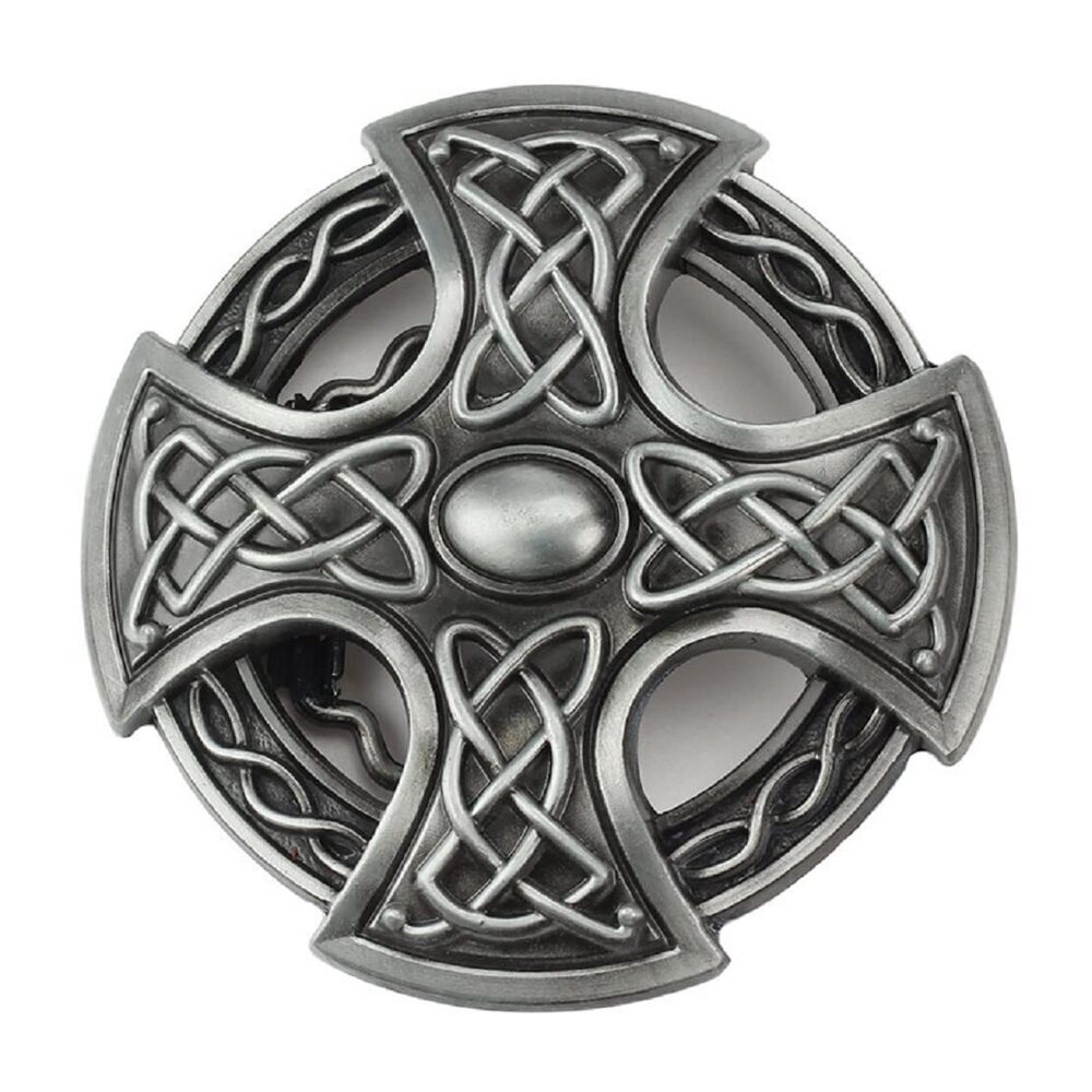1397 Cross Belt Buckle , Viking Celtic Cross Belt Buckle, Punk Celtic Knot